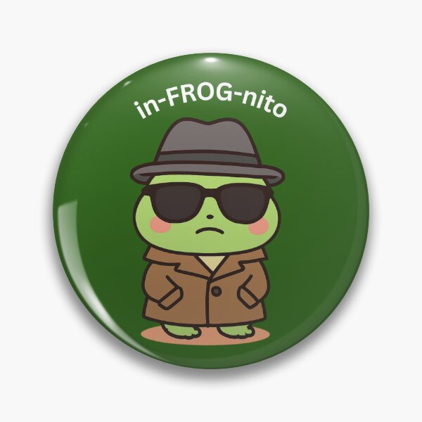 Item preview, Cute Incognito Frog [Rectangular Edition] designed and sold by Social Signals.