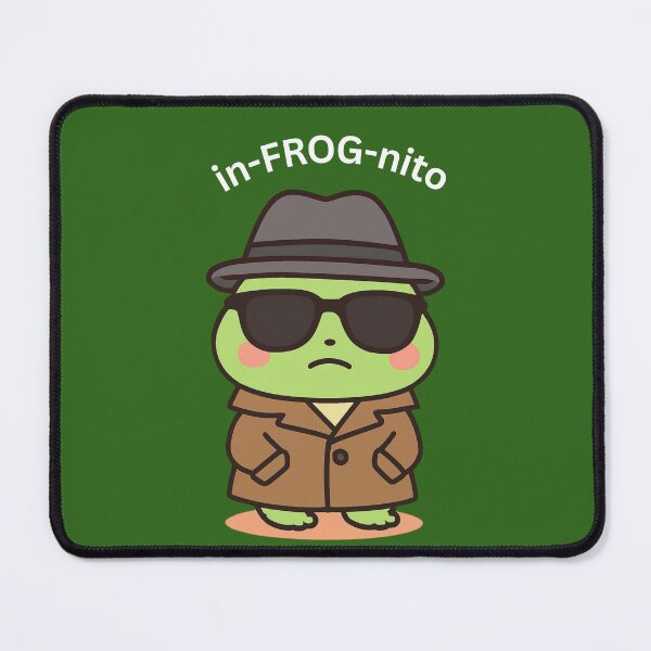 Item preview, Cute Incognito Frog [Rectangular Edition] designed and sold by Social Signals.