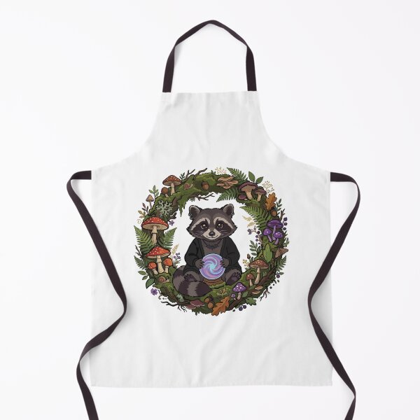 Item preview, Goth Raccoon Witchcraft Mushroom Wreath designed and sold by ArcApparel2020.