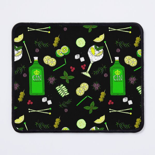 Item preview, Gin and Tonic Pattern Gin o'Clock Cocktails designed and sold by HotHibiscus.