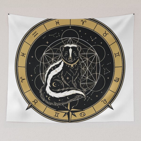 Item preview, Astrology Skunk Celestial Sacred Geometry designed and sold by ArcApparel2020.