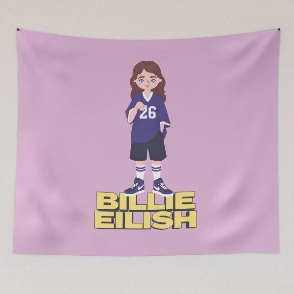 Item preview, Billie Eilish Fan Art – Oversized Basketball Outfit Illustration designed and sold by Miaou Studio.