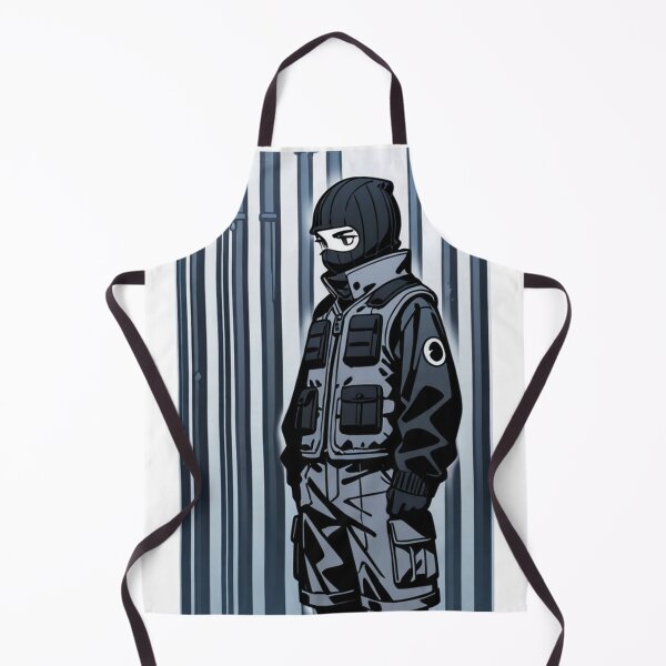 Item preview, Fashion - Man in Gray Puffer Vest Balaclava Cargo Streetwear Anime designed and sold by AnimeShin.