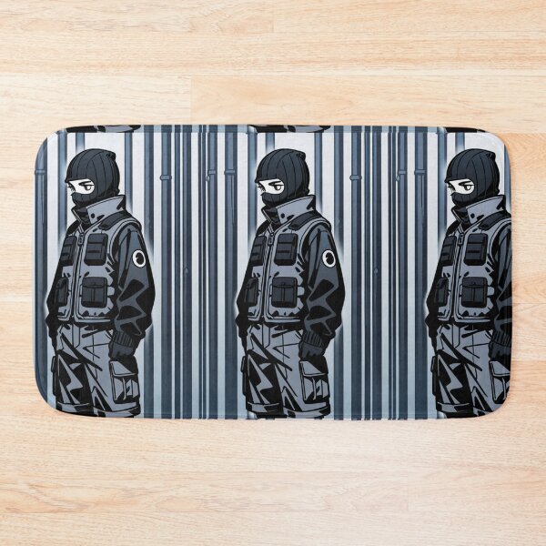 Item preview, Fashion - Man in Gray Puffer Vest Balaclava Cargo Streetwear Anime designed and sold by AnimeShin.