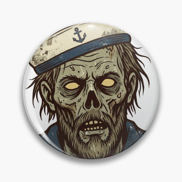 Item preview, Vintage Zombie Sailor Head – Nautical Horror Design designed and sold by pictranoosa.