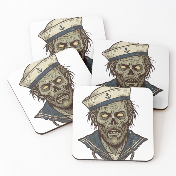 Item preview, Vintage Zombie Sailor Head – Nautical Horror Design designed and sold by pictranoosa.