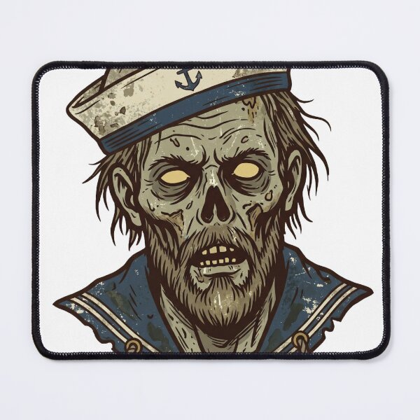 Item preview, Vintage Zombie Sailor Head – Nautical Horror Design designed and sold by pictranoosa.