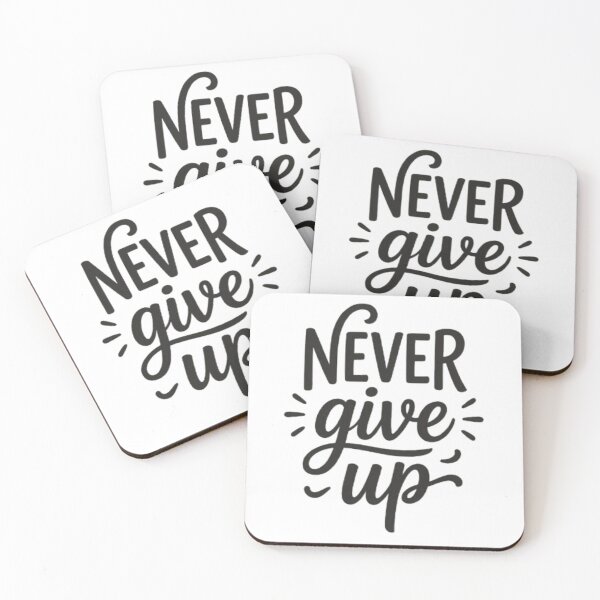 Item preview, Inspirational Never Give Up typography quote designed and sold by Ahmedsyde.