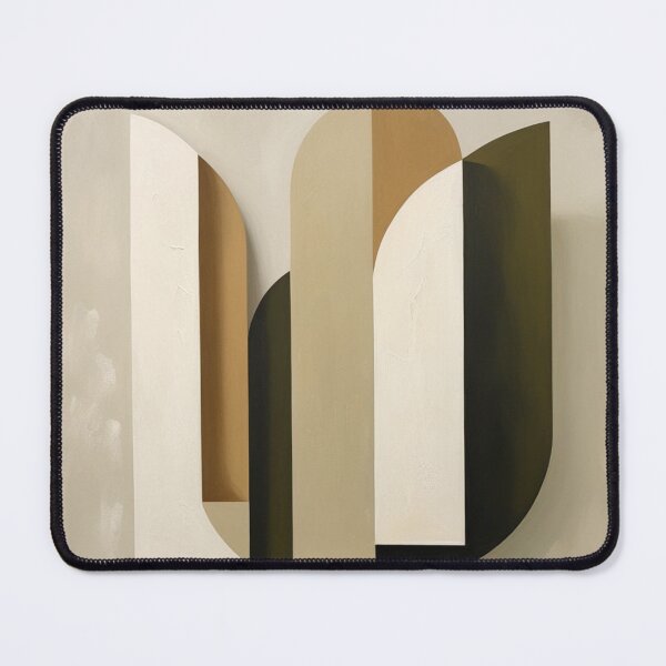 Item preview, Abstract Olive Green Botanical Arches Art designed and sold by EnmarcArt.