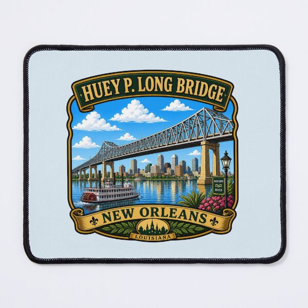 Item preview, Huey P. Long Bridge, New Orleans, Louisiana designed and sold by Myra365Art.