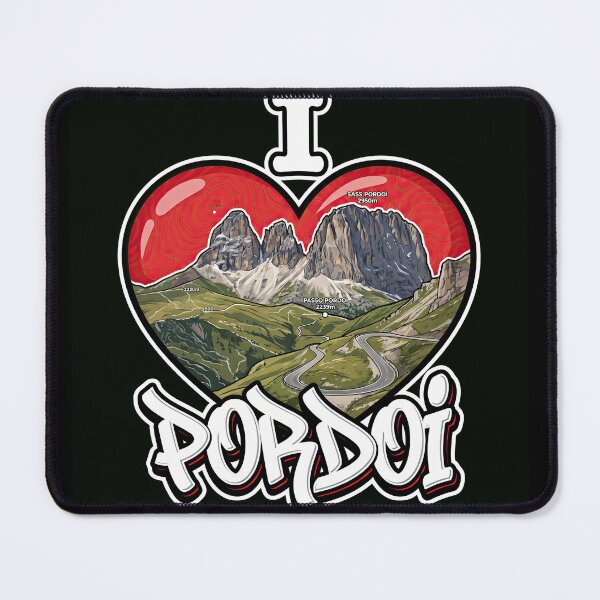 Item preview, Pordoi Pass I Love Pordoi Alpine Curves Rider Lifestyle Artwork designed and sold by enzoade.