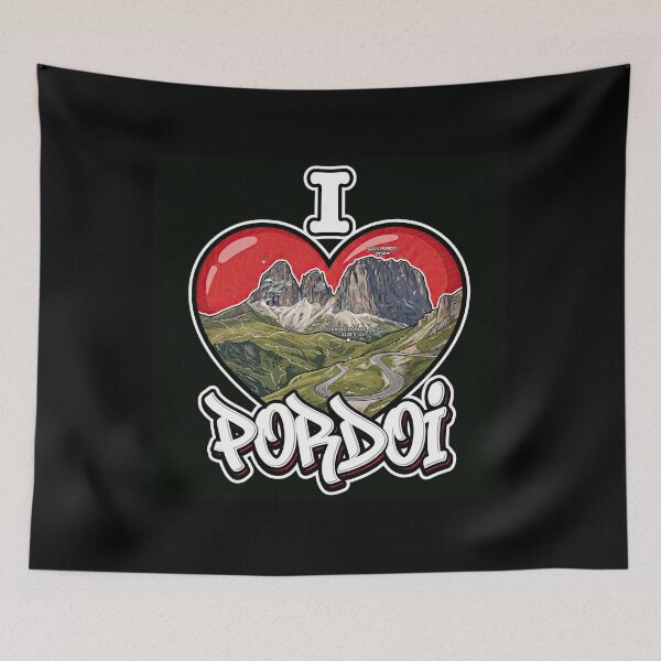 Item preview, Pordoi Pass I Love Pordoi Alpine Curves Rider Lifestyle Artwork designed and sold by enzoade.