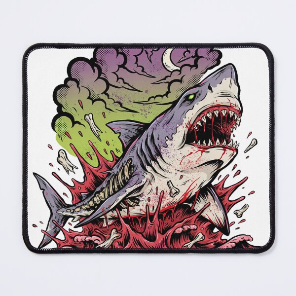 Item preview, Zombie Shark Attack Ocean Horror designed and sold by Squiggle Happy.