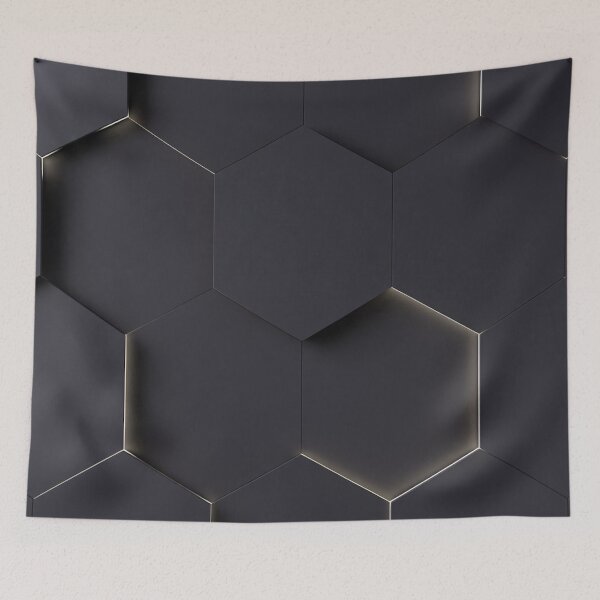 Item preview, Dark Hexagonal Metallic Tile Pattern designed and sold by IntelliMindDesigns.