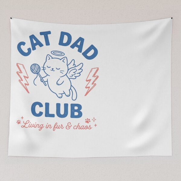 Item preview, Cat Dad Club Feline Lover Living in Fur & Chaos designed and sold by JMDesignHub.