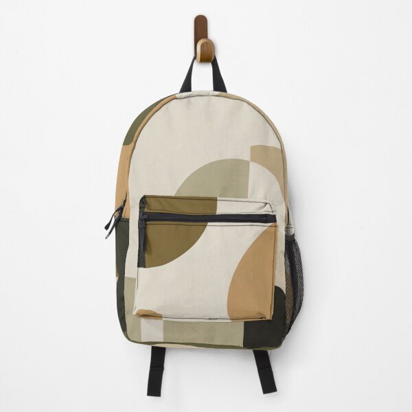 Item preview, Abstract Geometric Minimalist Cream Ocher Print designed and sold by EnmarcArt.