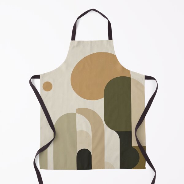 Item preview, Abstract Geometric Minimalist Cream Ocher Print designed and sold by EnmarcArt.
