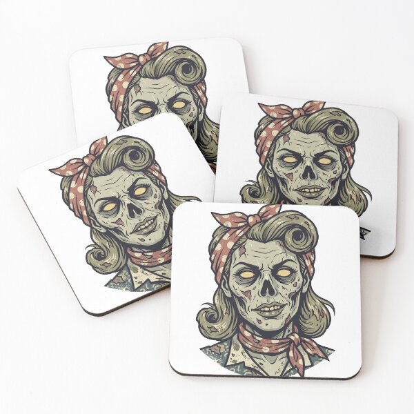 Item preview, Vintage Zombie Pin-Up Girl Head designed and sold by pictranoosa.