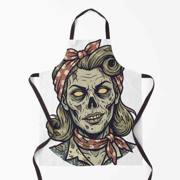 Item preview, Vintage Zombie Pin-Up Girl Head designed and sold by pictranoosa.