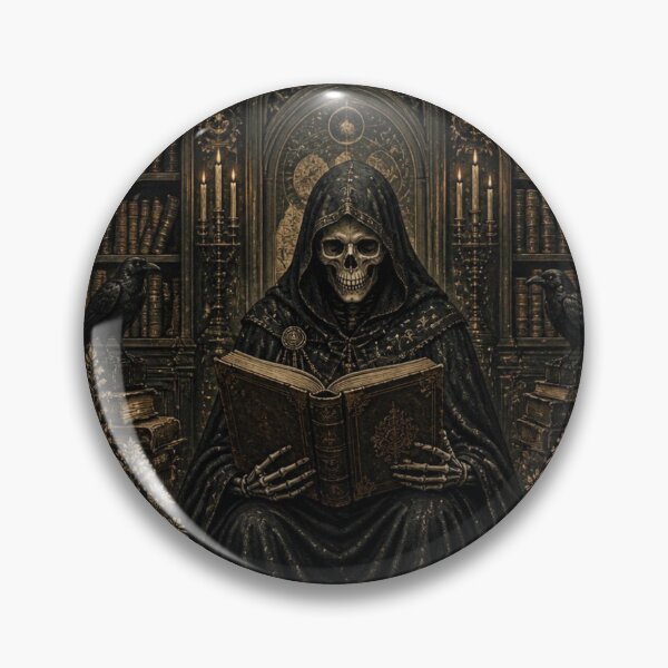 Item preview, The Reader Tarot Card Dark Academia Gothic Library Art designed and sold by ChamberOfBooks.