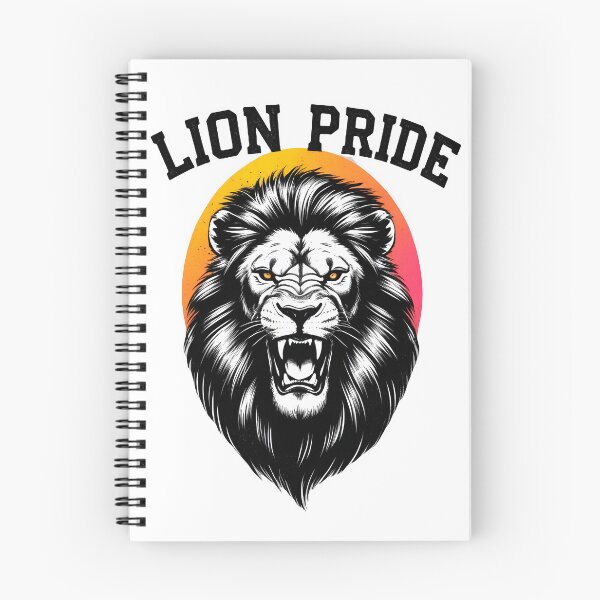 Item preview, Manada de leones rugiendo al atardecer estilo retro: gráfico de vida silvestre vintage y llamativo. designed and sold by Structure-Blue.