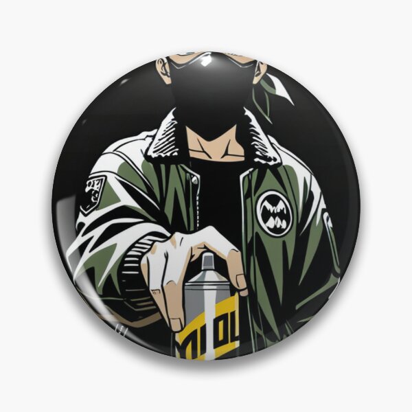 Item preview, Fashion - Man in Green Bomber Jacket Spray Can Streetwear Anime Variant 2 designed and sold by AnimeShin.