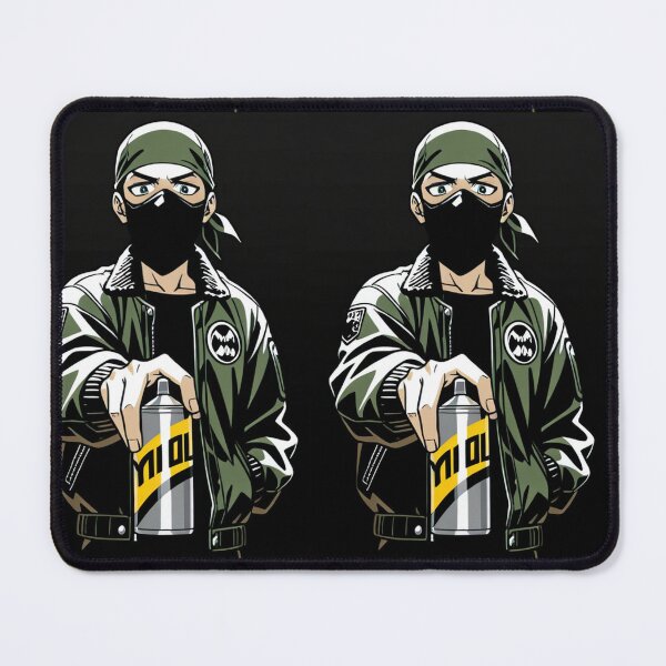 Item preview, Fashion - Man in Green Bomber Jacket Spray Can Streetwear Anime Variant 2 designed and sold by AnimeShin.