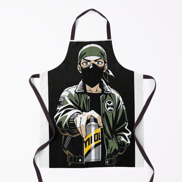 Item preview, Fashion - Man in Green Bomber Jacket Spray Can Streetwear Anime Variant 2 designed and sold by AnimeShin.