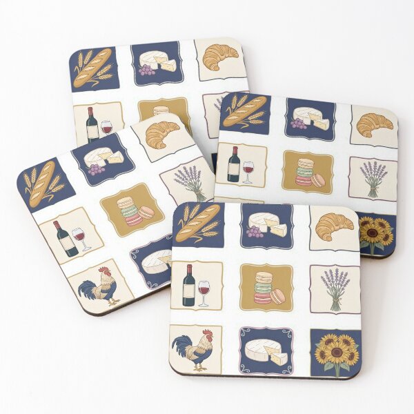 Item preview, French Countryside Food & Culture Icons designed and sold by JMDesignHub.