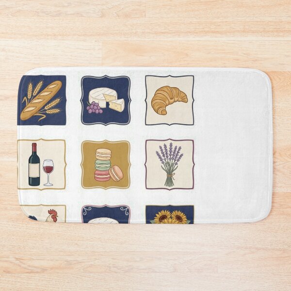 Item preview, French Countryside Food & Culture Icons designed and sold by JMDesignHub.