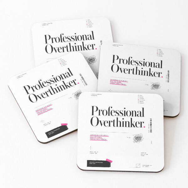 Item preview, Professional Overthinker Typography designed and sold by tmoca.