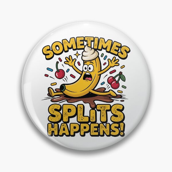 Item preview, Sometimes… Splits Happens! – Funny Banana Slip Cartoon designed and sold by JPees.