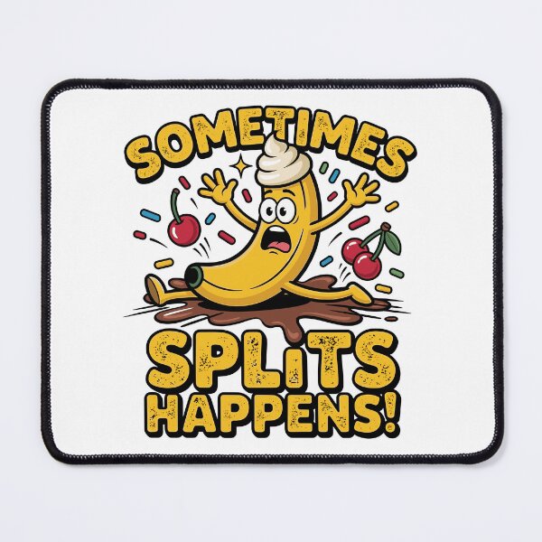 Item preview, Sometimes… Splits Happens! – Funny Banana Slip Cartoon designed and sold by JPees.