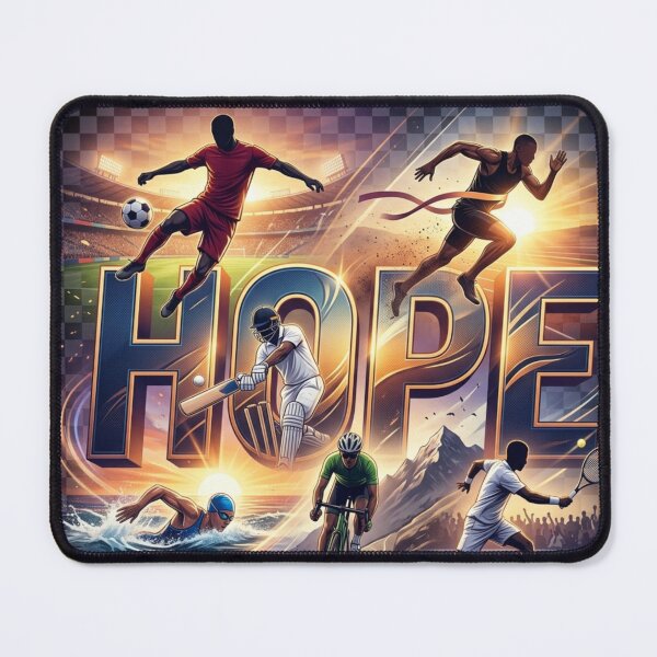 Item preview, HOPE | Sports Inspiration | Football Cricket Tennis Swimming | Never Give Up | RAM 1330 designed and sold by AiNaturalsOnly.