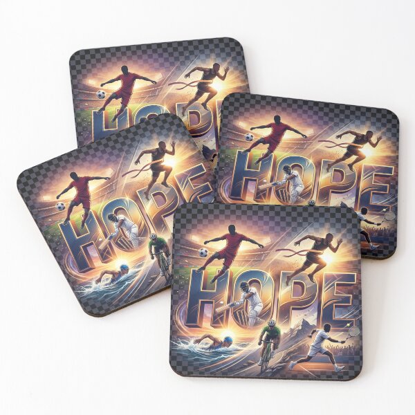 Item preview, HOPE | Sports Inspiration | Football Cricket Tennis Swimming | Never Give Up | RAM 1330 designed and sold by AiNaturalsOnly.