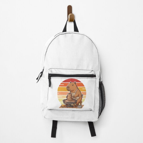 Item preview, Chill Capybara Pottery Wheel Retro 70s Sunset designed and sold by ArcApparel2020.