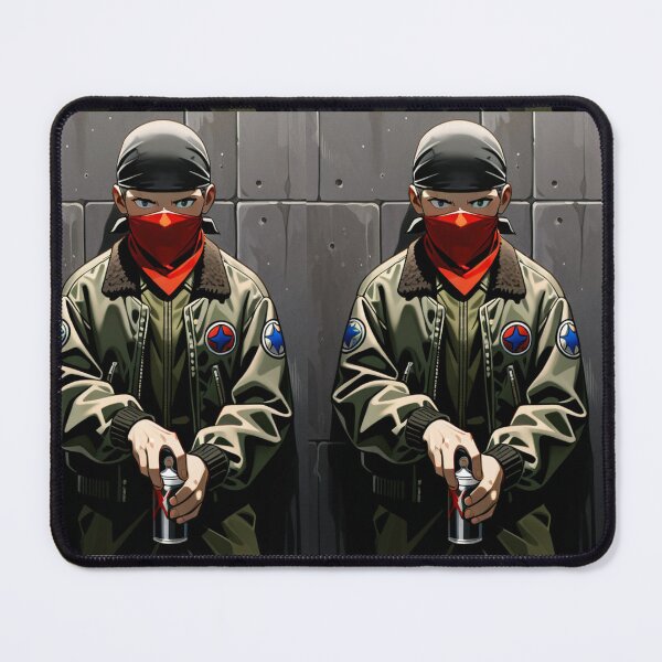 Item preview, Fashion - Man in Green Bomber Jacket Spray Can Streetwear Anime designed and sold by AnimeShin.