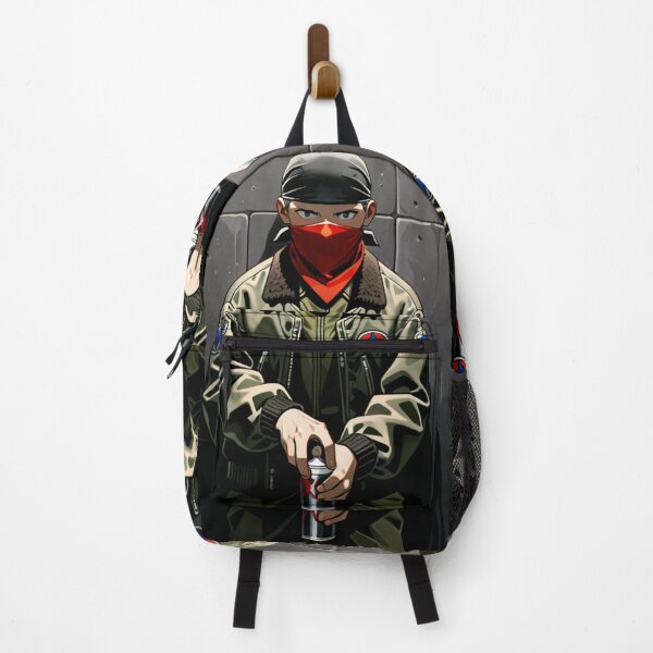 Item preview, Fashion - Man in Green Bomber Jacket Spray Can Streetwear Anime designed and sold by AnimeShin.