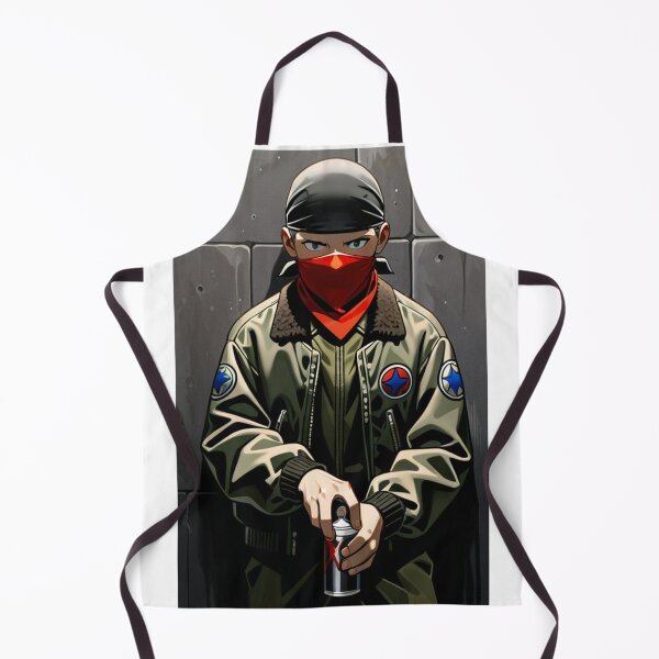 Item preview, Fashion - Man in Green Bomber Jacket Spray Can Streetwear Anime designed and sold by AnimeShin.