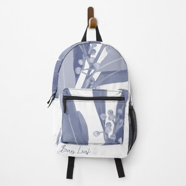 Item preview, Mediterranean Indigo Blue and White Bay Leaf Botanical Print designed and sold by HotHibiscus.