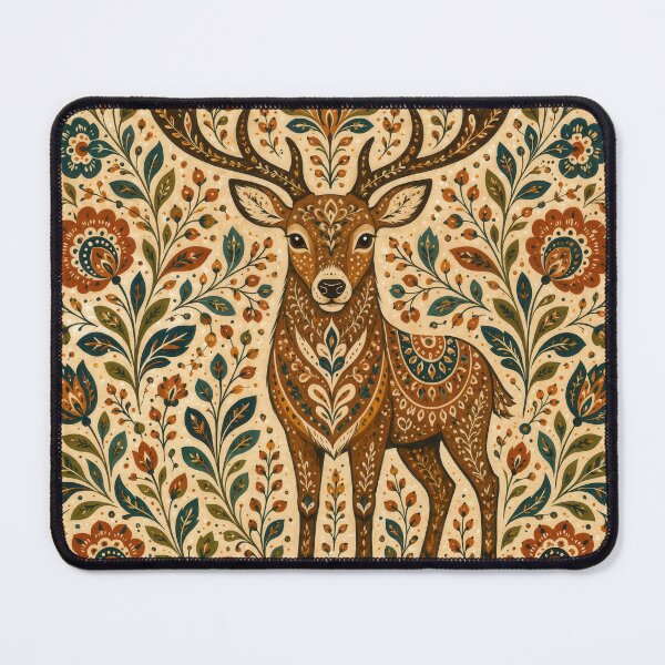 Item preview, Wall Art - Postcard - FOLK ART - Ornamental Deer Majesty designed and sold by ForeverPrintsOK.