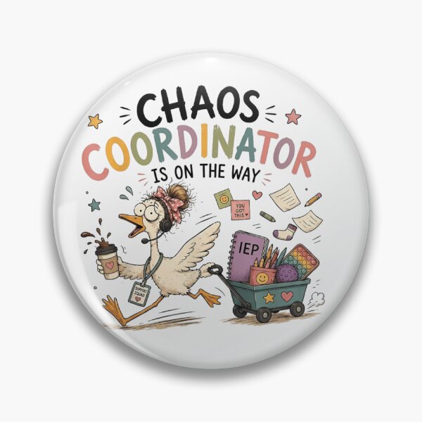 Item preview, Funny Chaos Coordinator Special Education IEP Teacher Support Squad Cartoon Duck designed and sold by DuneHaicna.