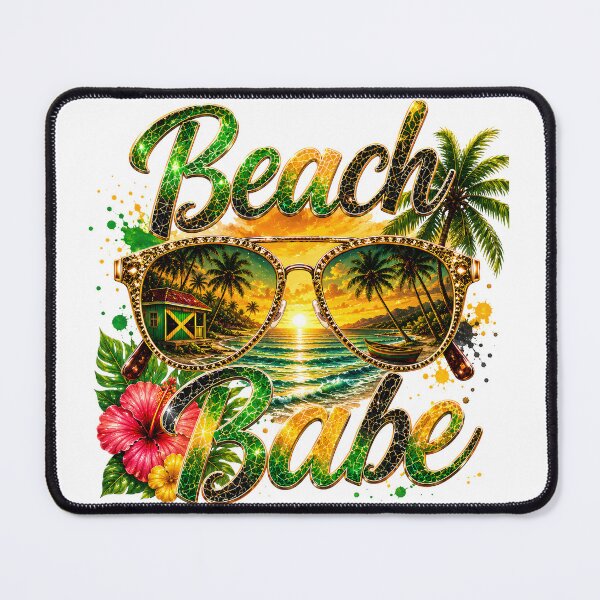 Item preview, Beach Babe Jamaica Tropical Design designed and sold by Pampam-stickers.