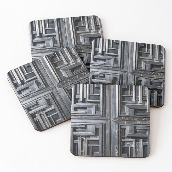 Item preview, Silver Tightly Woven Metallic Grid designed and sold by IntelliMindDesigns.