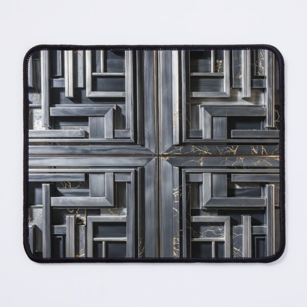 Item preview, Silver Tightly Woven Metallic Grid designed and sold by IntelliMindDesigns.