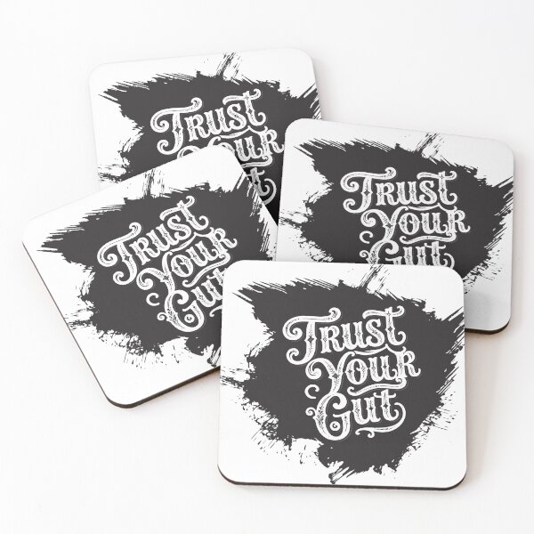 Item preview, Trust Your Gut - White on Black designed and sold by LisaMise.