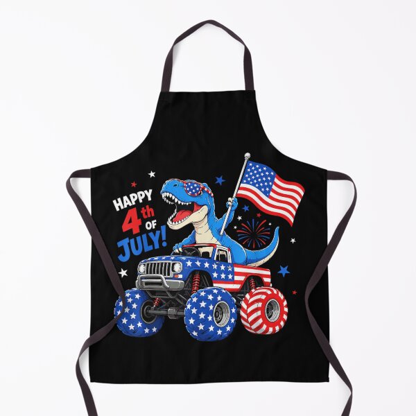 Item preview, Patriotic 4th Of July T Rex Dinosaur Riding Monster Truck Flag designed and sold by DuneHaicna.