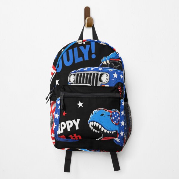 Item preview, Patriotic 4th Of July T Rex Dinosaur Riding Monster Truck Flag designed and sold by DuneHaicna.