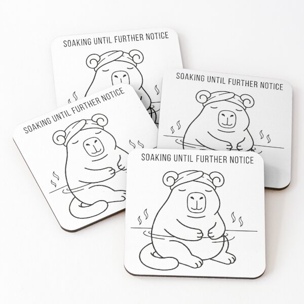 Item preview, Soaking Until Further Notice — Deadpan Capybara Hot Spring Funny Gift designed and sold by DeadpanPaws.