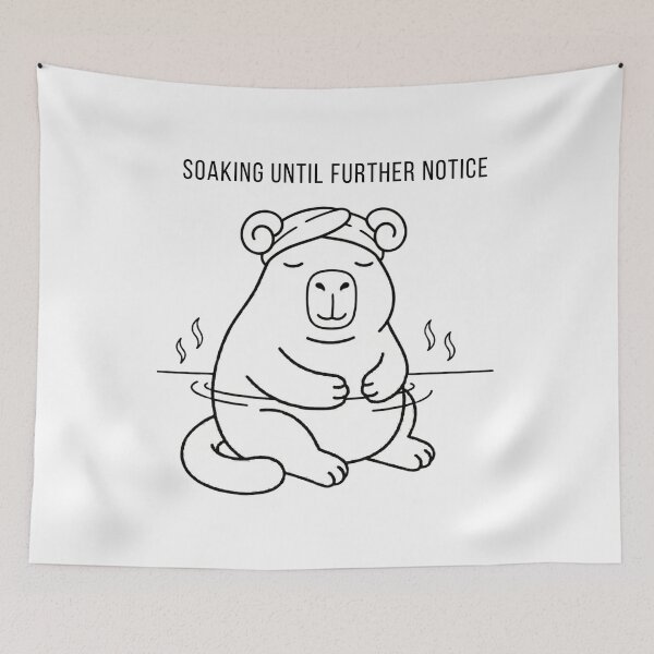 Item preview, Soaking Until Further Notice — Deadpan Capybara Hot Spring Funny Gift designed and sold by DeadpanPaws.